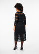 Midi-jurk met kant en doorschijnend mesh, Black, Model image number 1