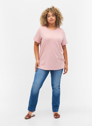 Basic katoenen t-shirt, Zephyr, Model image number 2