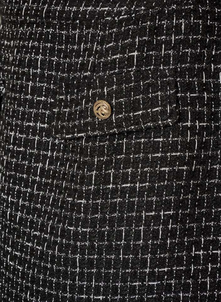 Korte boucl&eacute; rok, Zwart, Packshot image number 2