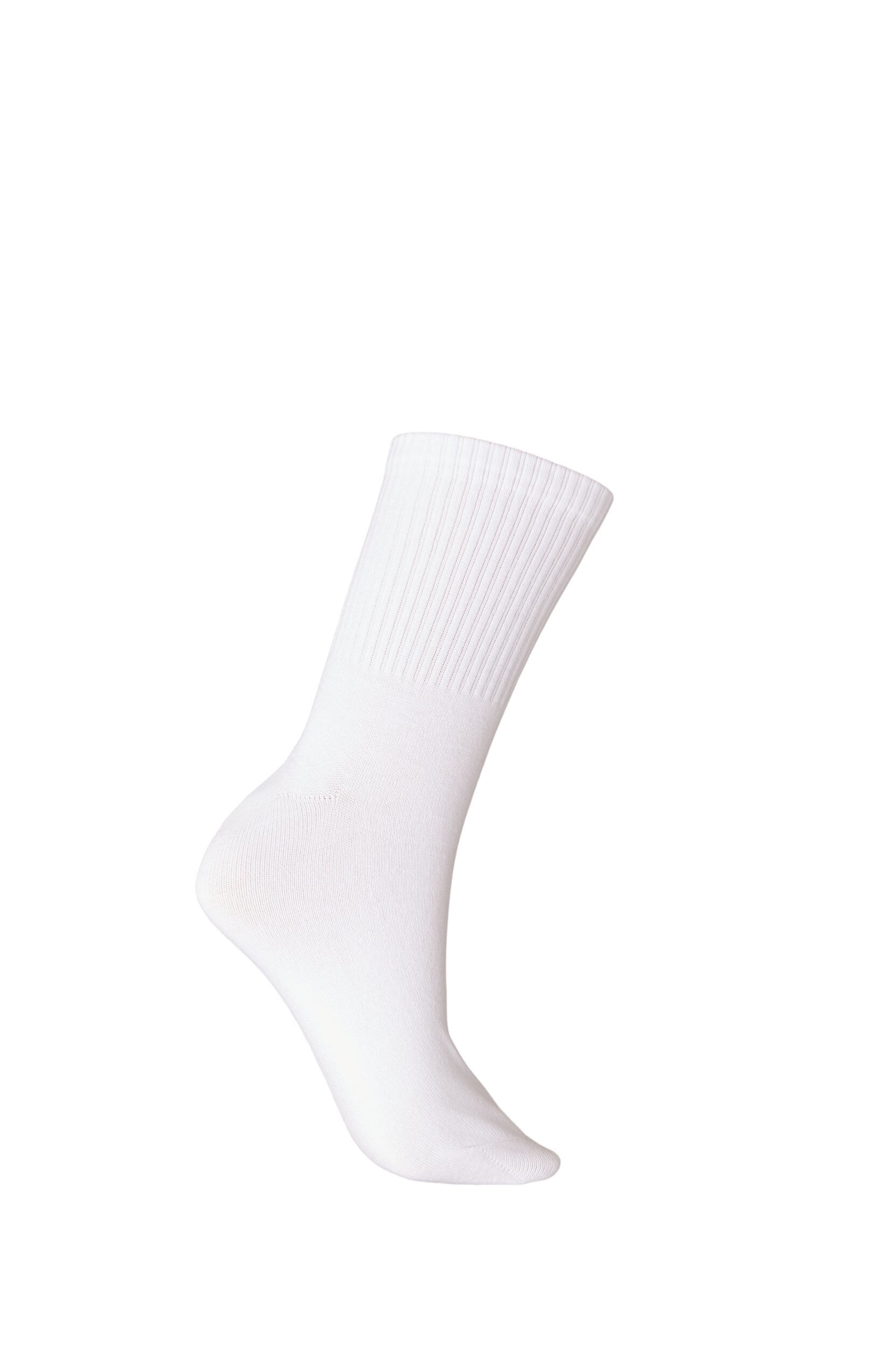 ZizziKatoenen sokken met patroon, Wit, Packshot image number 1