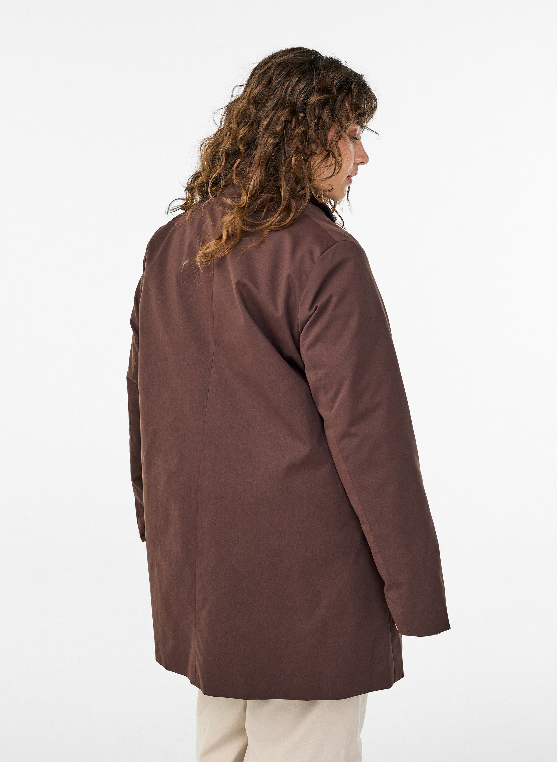 ZizziWaterafstotende lentejas met een A-lijnsnit, Bruin, Model image number 2