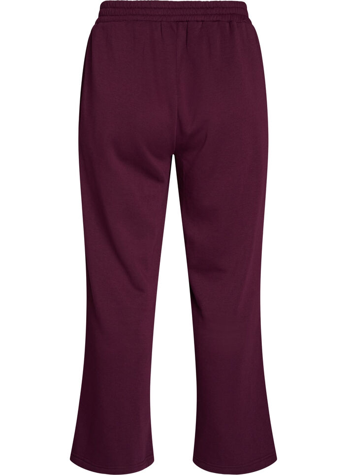 Sweatpants met hoge taille en wijde pijpen, Paars, Packshot image number 1