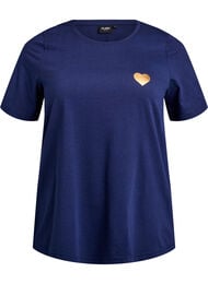 T-shirt met print, Blauw