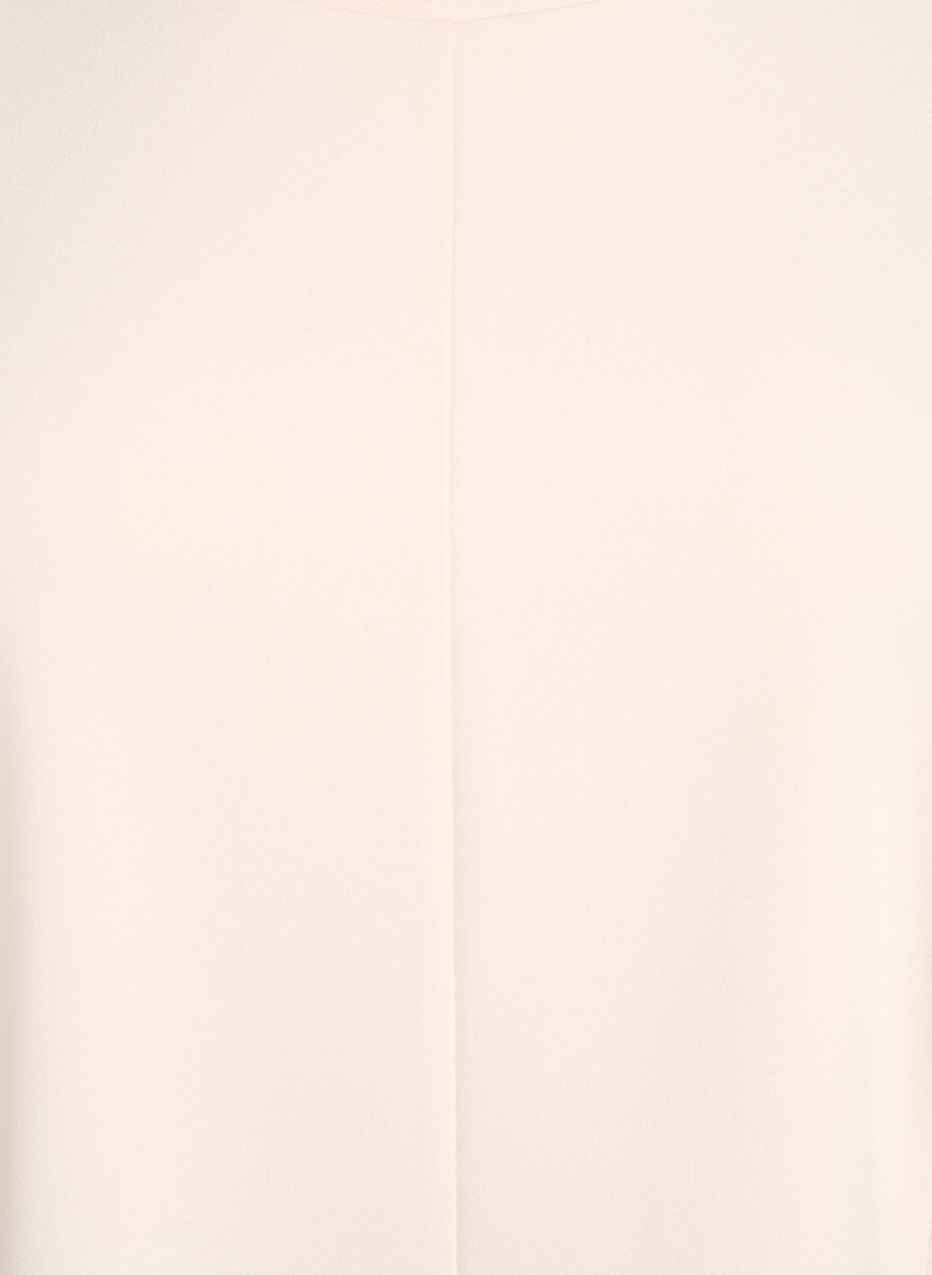 Zizzi Korte mouwen blouse met figuurnaden, Beige, Packshot image number 2