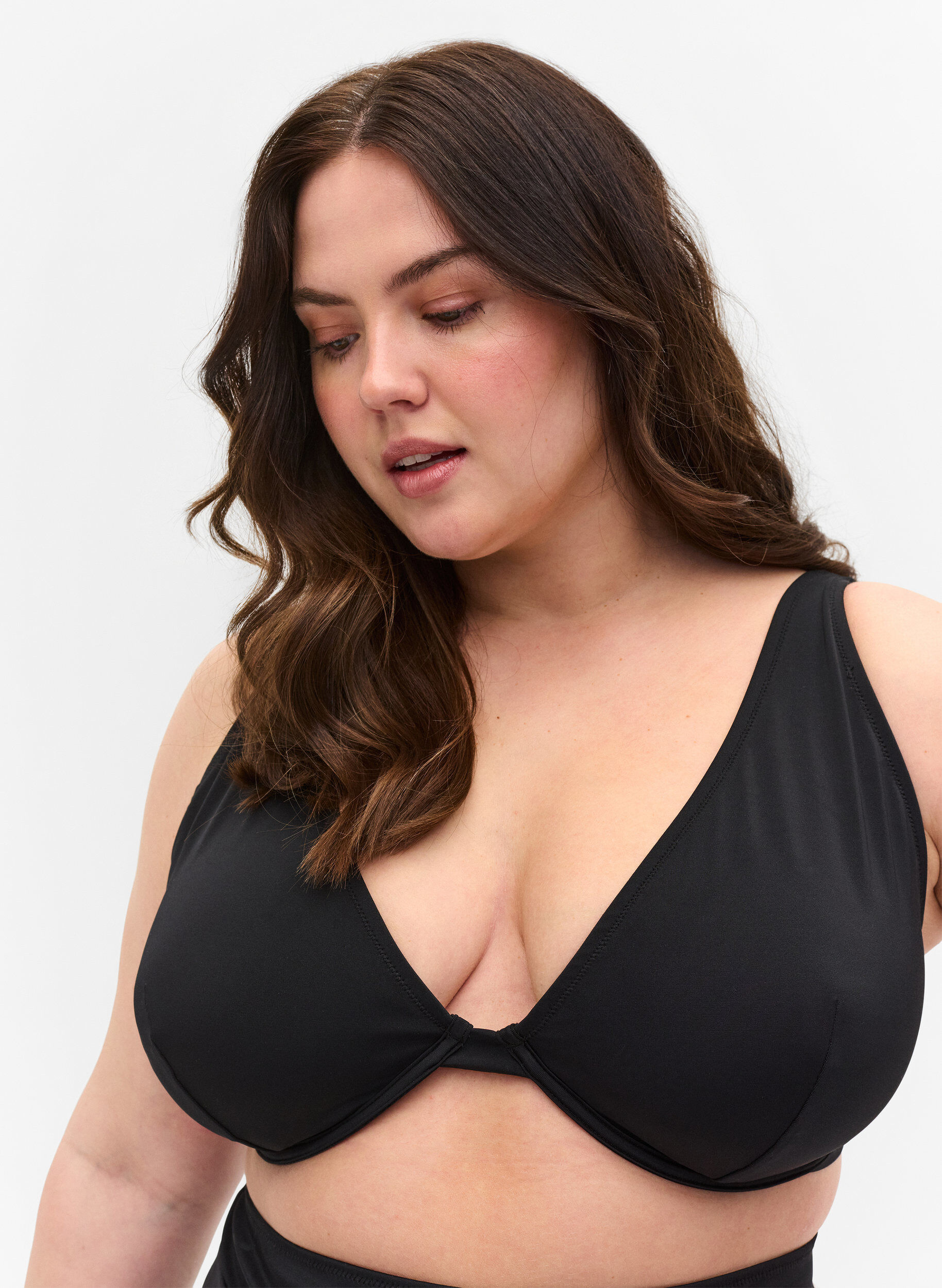 Zizzi Bikinitop met beugel, Black, Model image number 0