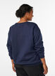 Sweatshirt met statementdetail, Blauw, Model image number 2
