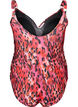 Badpak met print en wikkeleffect, Red Leopard AOP, Packshot image number 1