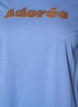Organisch katoenen T-shirt met print aan de voorkant, Blauw, Packshot image number 2