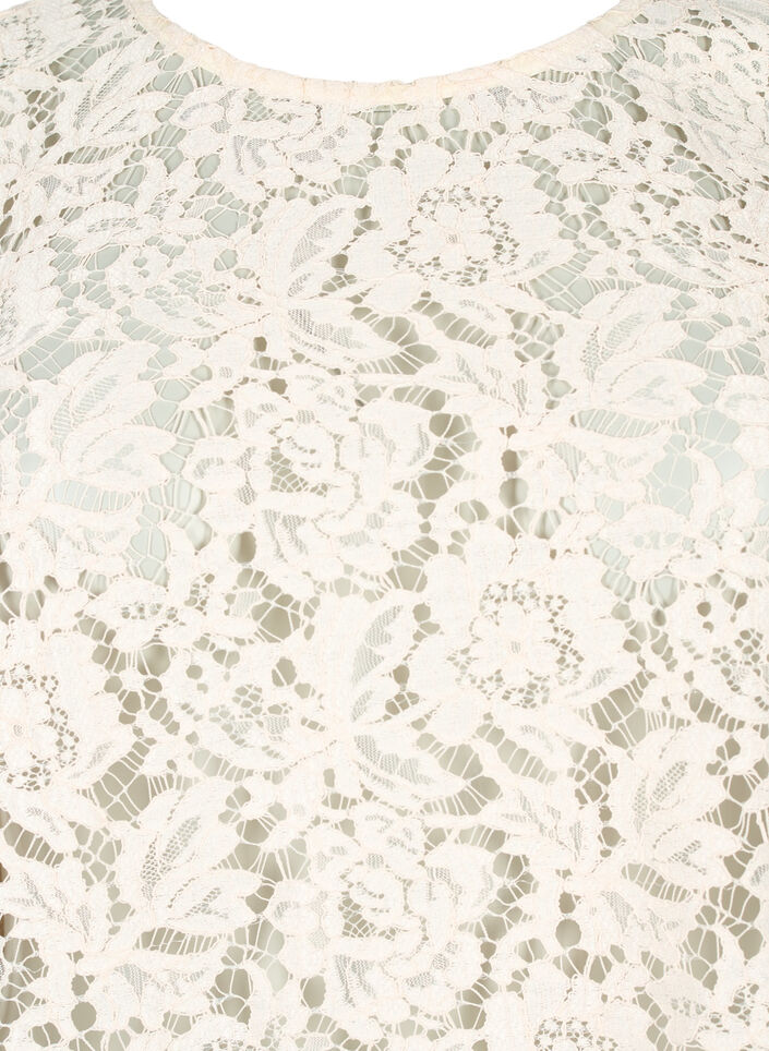 FLASH - Kanten blouse met lange mouwen, Birch, Packshot image number 2