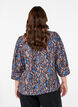 Blouse met V-hals en 3/4-mouwen, Blauw, Model image number 2