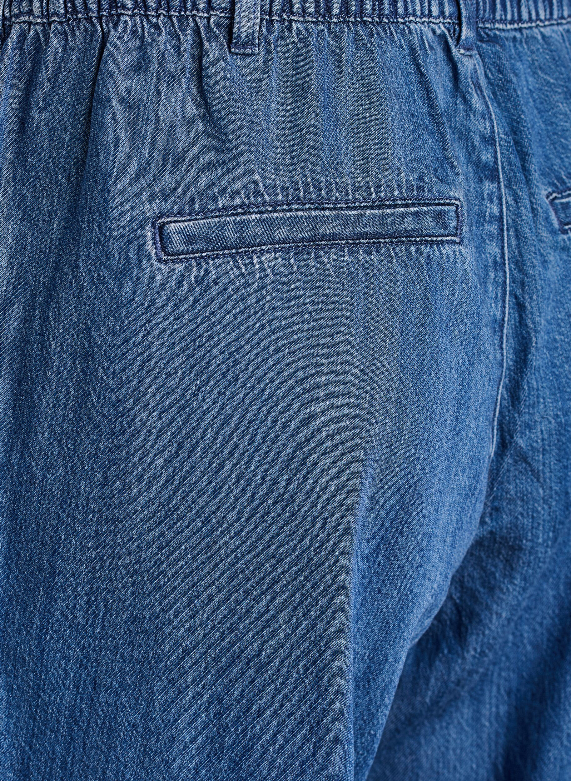 Zizzi Brede jeans met een elastische tailleband, Blauw, Packshot image number 3