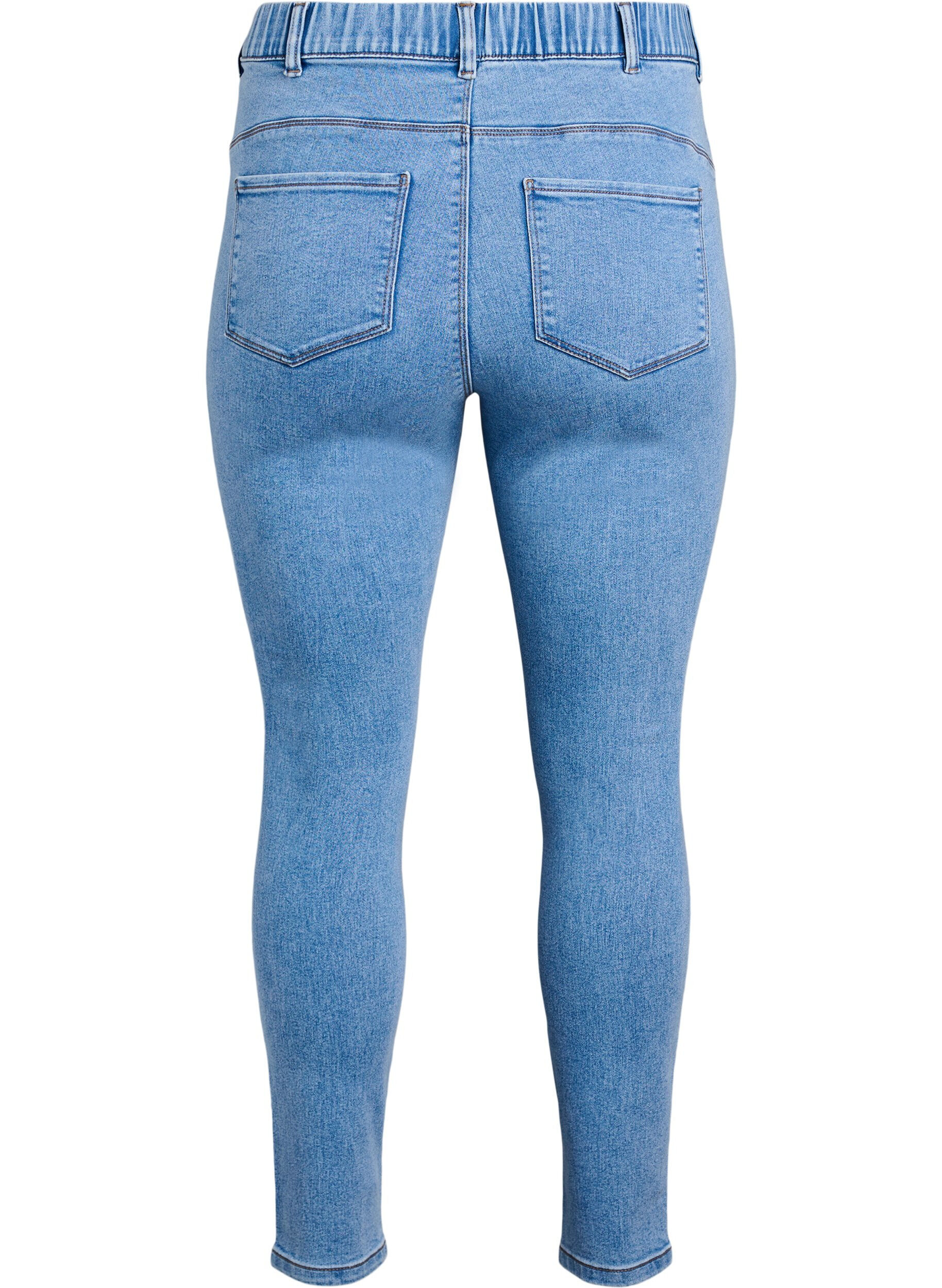 Zizzi Jeggings met hoge taille, Blauw, Packshot image number 1