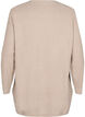 Lange gebreide blouse met knoopdetail aan de zijkant, Simply Taupe Mel., Packshot image number 1