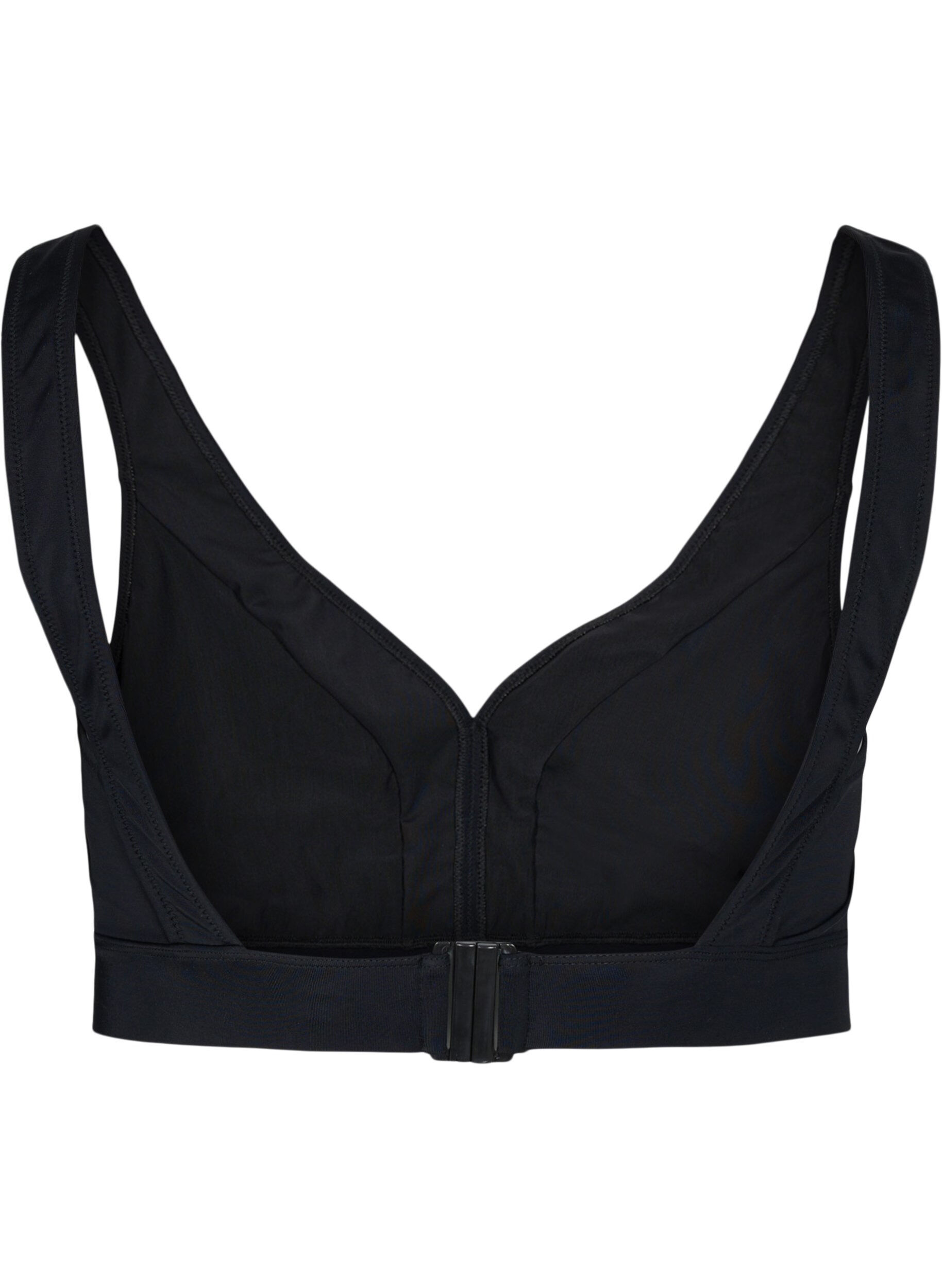 Zizzi Bikinitop met v-hals, Black, Packshot image number 1