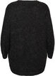 Lange gebreide blouse met balknopen, Grijs, Packshot image number 1