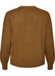 Kabelgebreide cardigan met decoratieve knopen, Bruin, Packshot image number 1