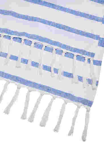 Gestreepte hammam handdoek met franjes, Regatta Comb, Packshot image number 3