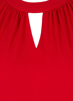 Chiffon blouse met 3/4 mouwen, Tango Red, Packshot image number 2
