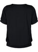 Effen trainings t-shirt met v-hals, Black, Packshot image number 1