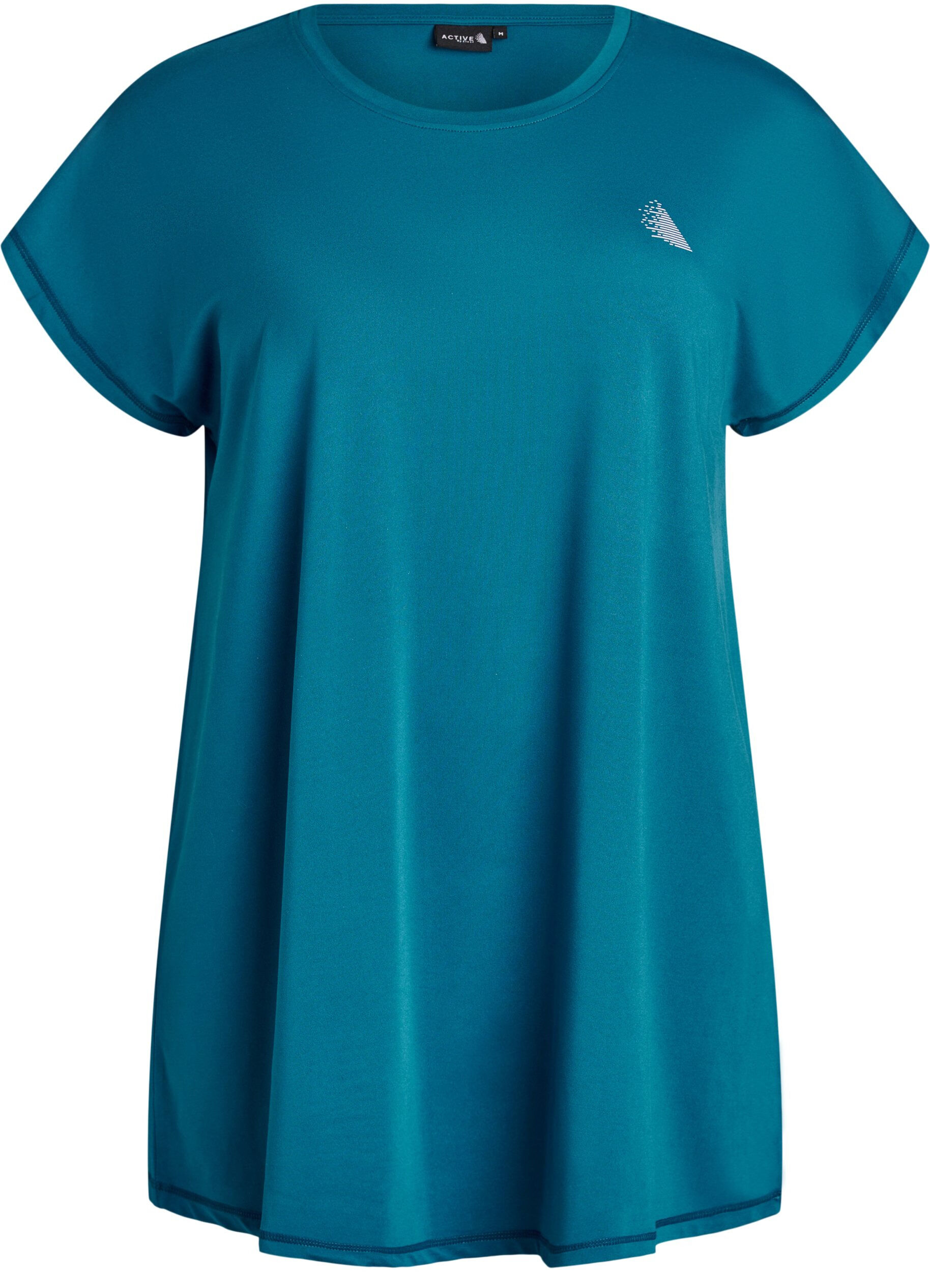 Zizzi Lang workout T-shirt, Blauw, Packshot image number 0