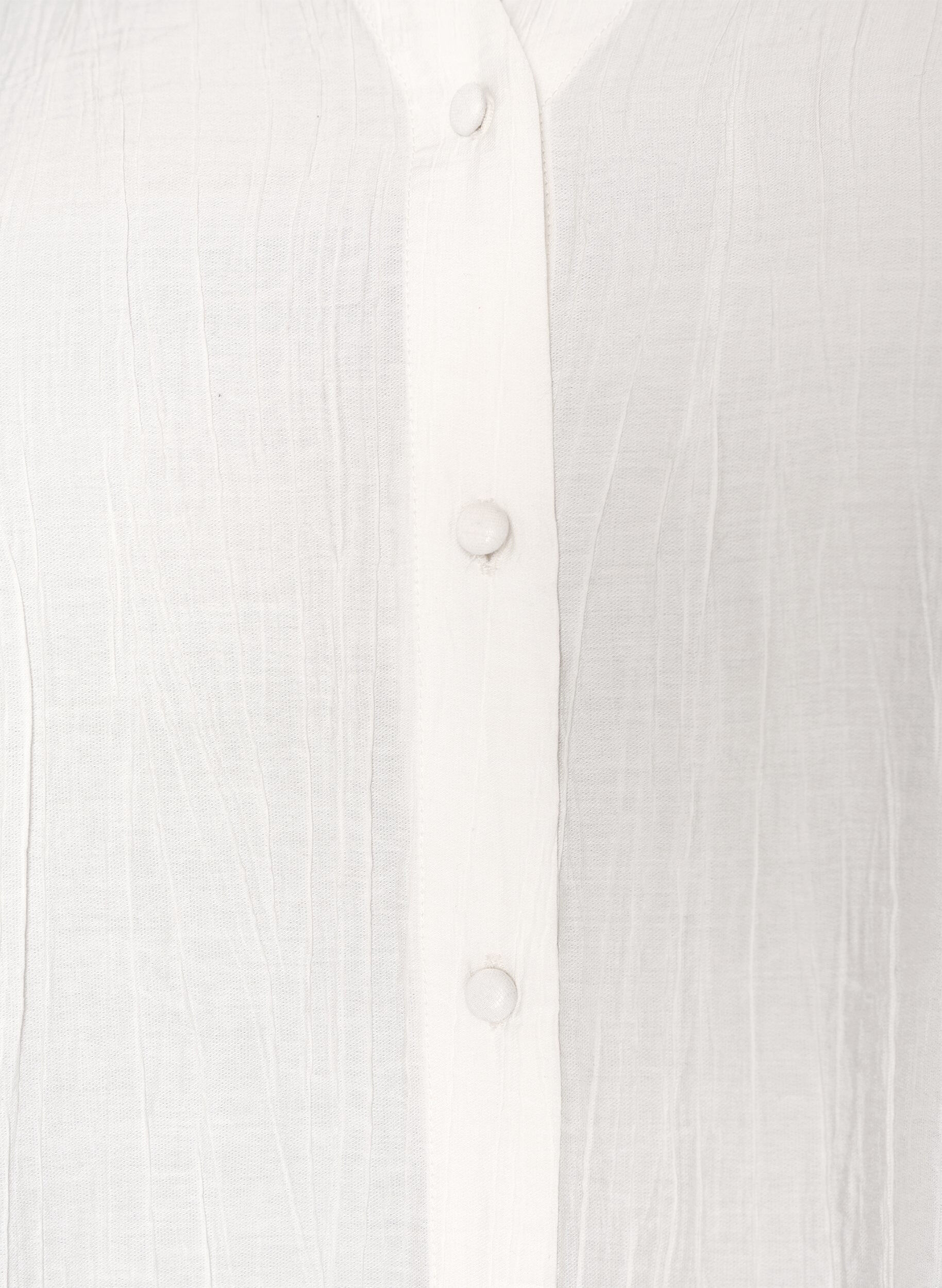 ZizziViscose blouse met knoopjes en textuur, Vanille, Packshot image number 2