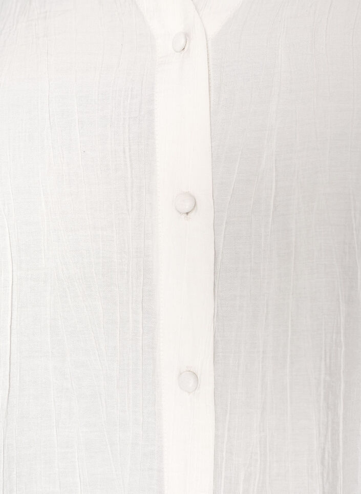 Viscose blouse met knoopjes en textuur, Vanille, Packshot image number 2
