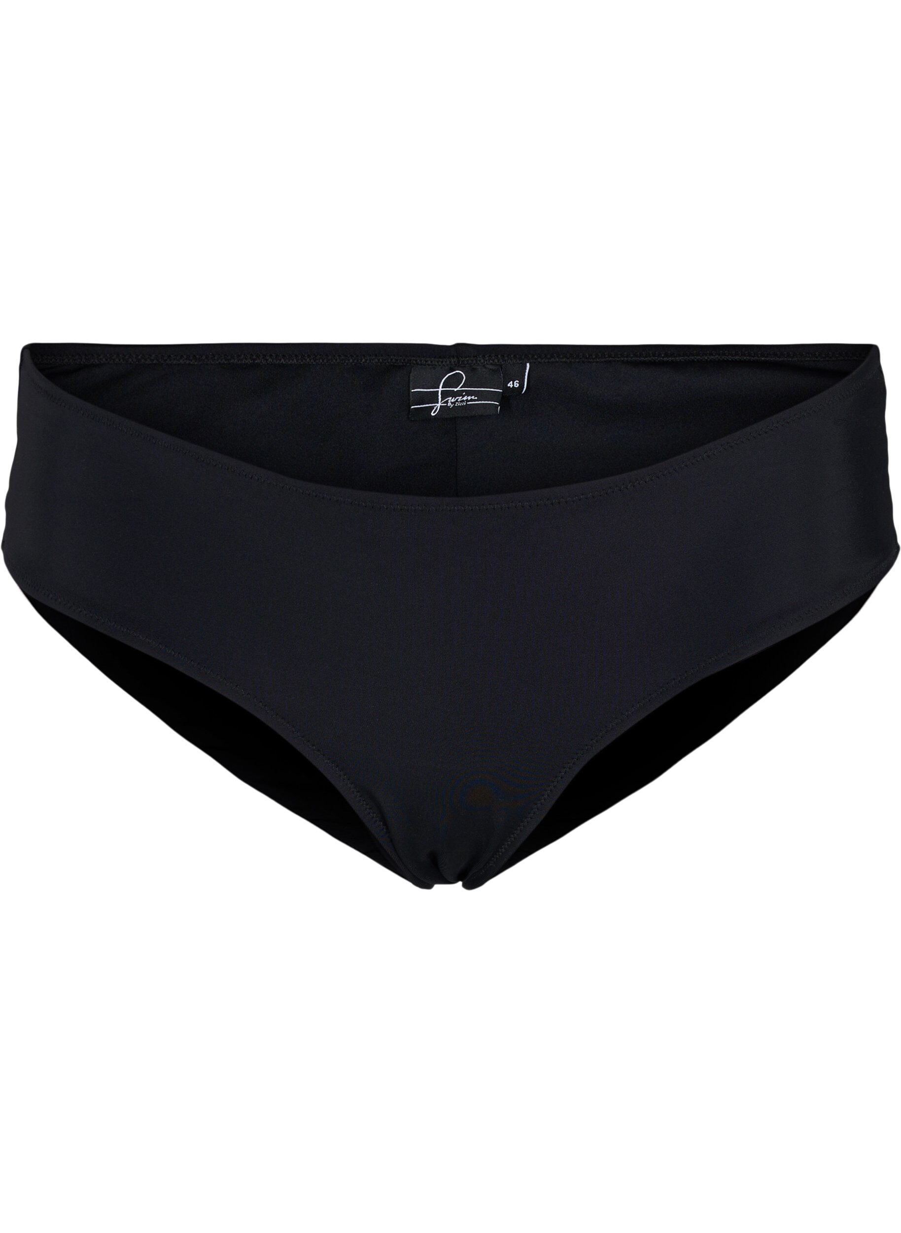 Zizzi Bikinibroekje met normale taille, Black, Packshot image number 0