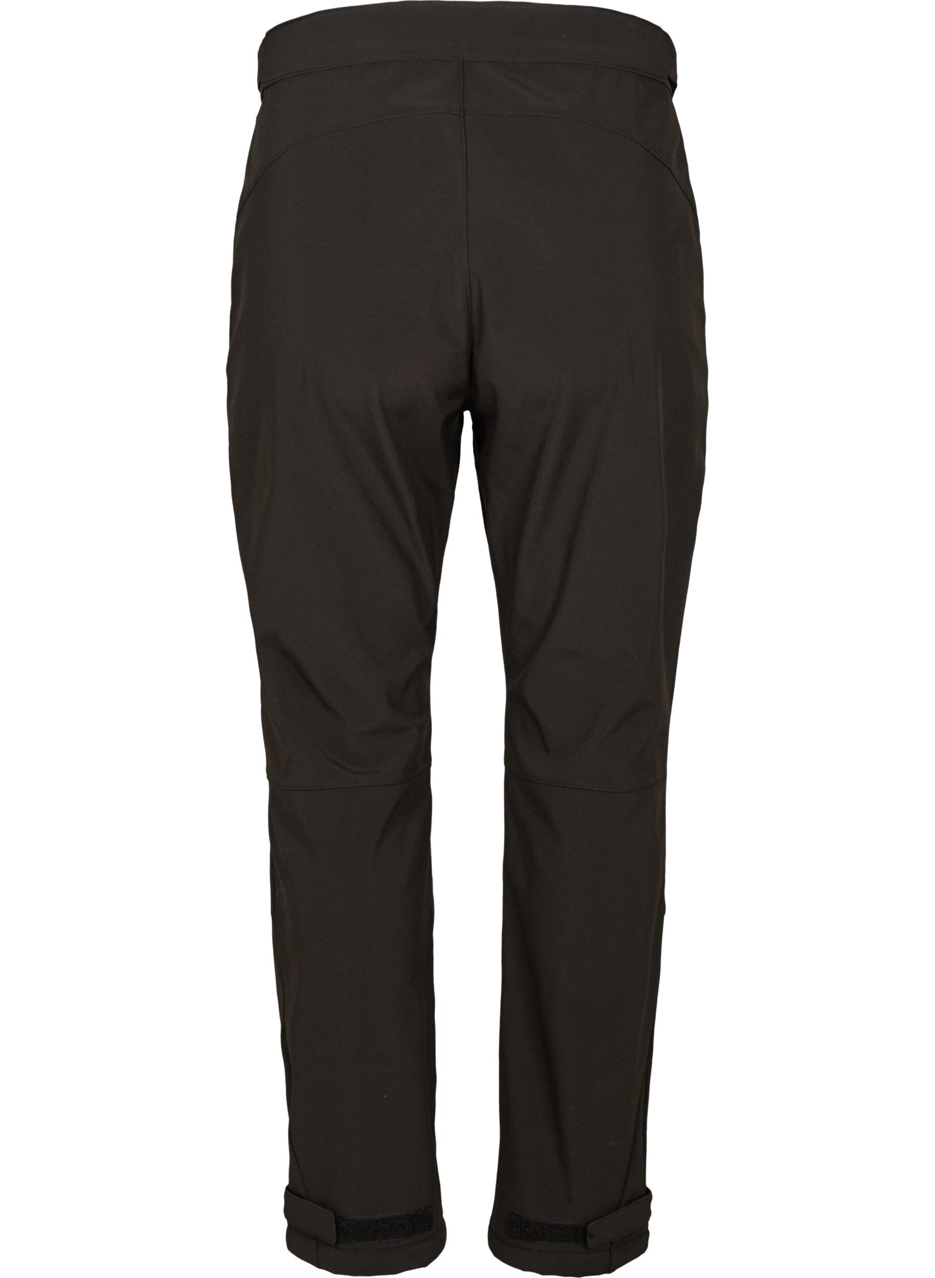 Zizzi Softshell broek met verstelbaar velcro, Zwart, Packshot image number 1