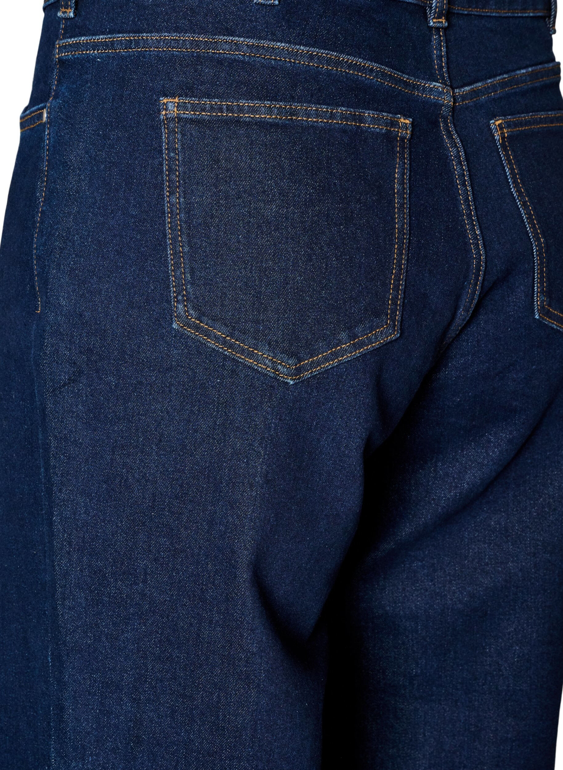 ZizziMyra jeans met hoge taille en wide fit, Blauw, Packshot image number 3