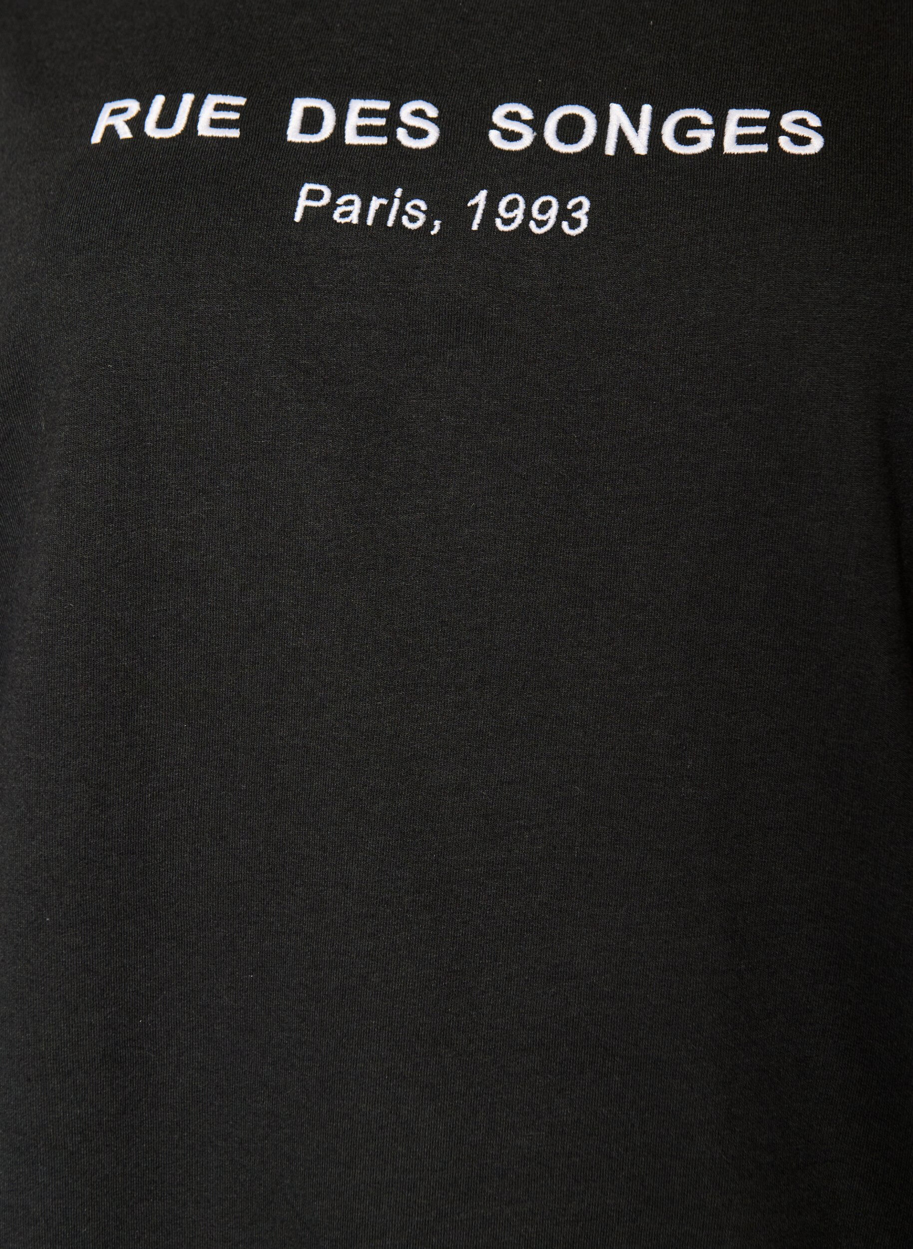 ZizziSweater met capuchon en print, Zwart, Packshot image number 2