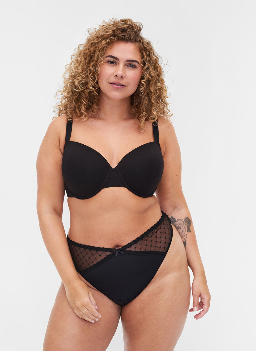 Set van 2 strings met mesh, Black, Model image number 0