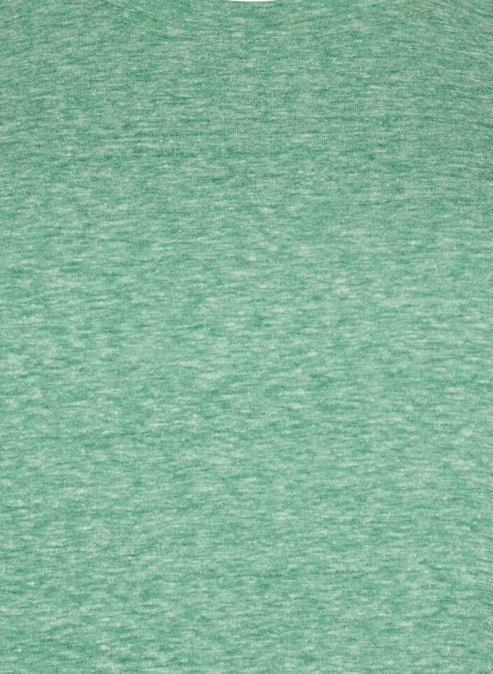 Gem&ecirc;leerd T-shirt met korte mouwen, Groen, Packshot image number 2