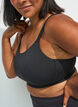 Licht gewatteerde sportbeha, Zwart, Model image number 3