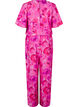Jumpsuit met bloemenpatroon en mouwen als vleermuisvleugels, Pink Rose AOP, Packshot image number 1