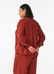 Blouse in linnen en viscose met V-hals, Rood, Model image number 2
