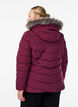 Kort pufferjack met capuchon, Donker Bordeaux, Model image number 2