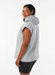 Sweatvest met capuchon en schoudervulling, Grijs, Model image number 2