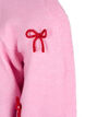 Korte gebreide cardigan met strikken, Begonia Pink Comb, Packshot image number 2