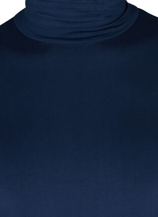 Nauwsluitende viscose top met hoge hals, Night Sky, Packshot image number 2