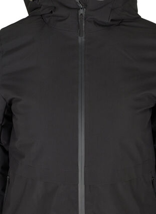 Winterjas met verstelbare taille, Black, Packshot image number 3