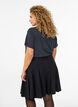 Korte geplooide rok met elastische tailleband, Zwart, Model image number 2
