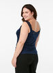 Viscose top met kanten rand, Blauw, Model image number 2