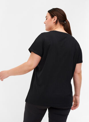 Trainingsshirt met print, Black Glitter, Model image number 1