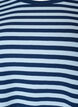 Nachtbovenstuk met lange mouwen in geribde jersey met strepen, Blauw, Packshot image number 2
