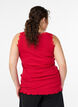 Top met kanten afwerking, Rood, Model image number 2