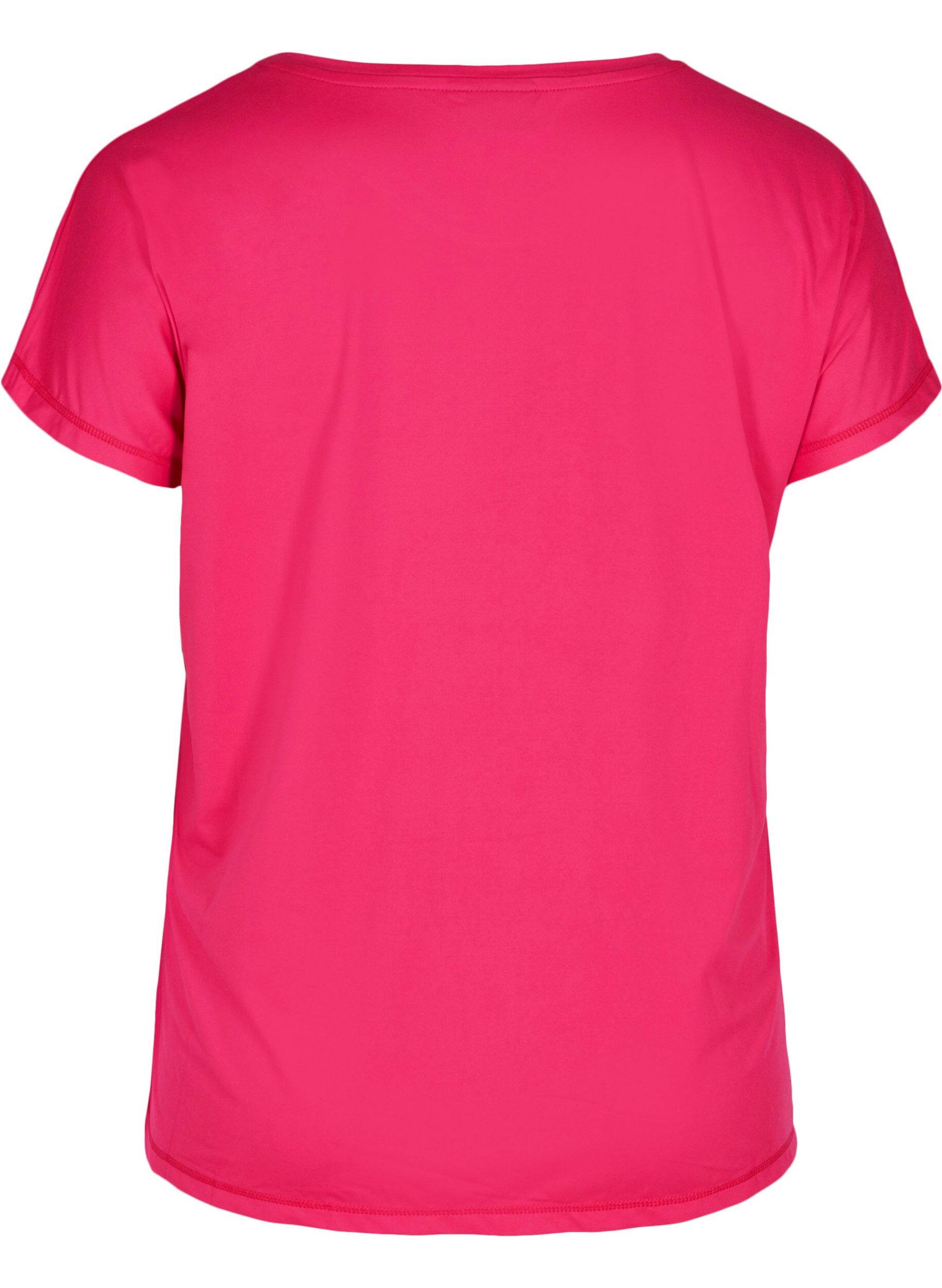 Zizzi Effen gekleurd T-shirt voor sporten, Roze, Packshot image number 1