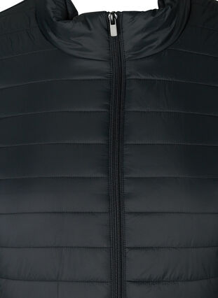 Korte gewatteerde jas met ritssluiting, Black, Packshot image number 2