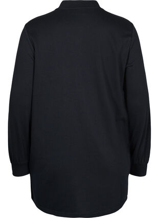 Sweaterjack met knoopsluiting, Black, Packshot image number 1