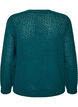 Gebreide blouse met een opengewerkt structuurpatroon, Groen, Packshot image number 1