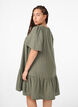 Katoenen jurk met korte mouwen en a-lijn snit, Thyme, Model image number 1